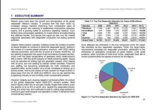 Sample of the deepwater market report page